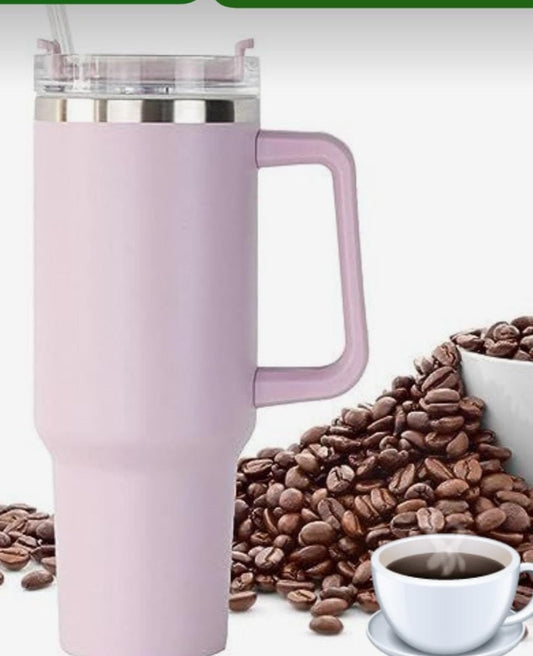 Vacuum Insulated Mug | Stanley Dupe |Tumbler with straw lid & handle